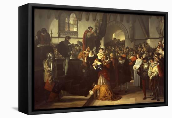 Mary Queen of Scots Being Led to the Scaffold, 1827-Francesco Hayez-Framed Stretched Canvas