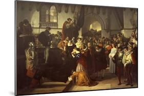Mary Queen of Scots Being Led to the Scaffold, 1827-Francesco Hayez-Mounted Giclee Print