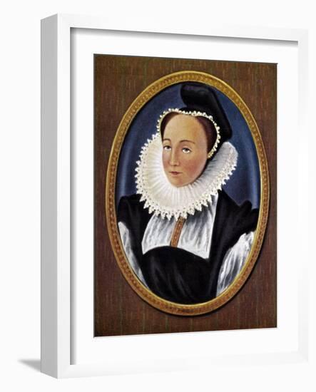 Mary Queen of Scots, from a cigarette card after a miniature by Nicholas Hilliard, 1933-Nicholas Hilliard-Framed Giclee Print