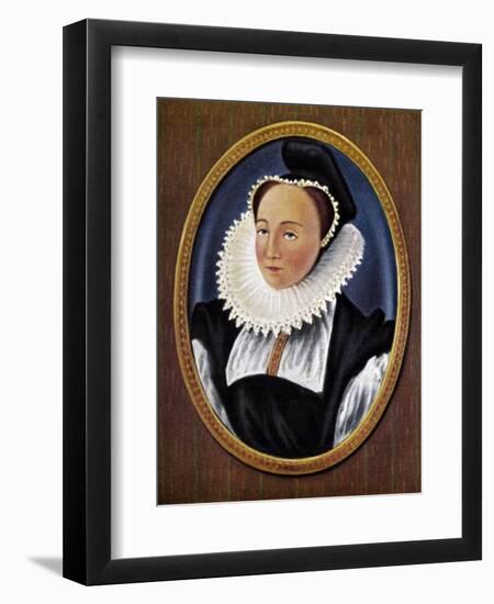 Mary Queen of Scots, from a cigarette card after a miniature by Nicholas Hilliard, 1933-Nicholas Hilliard-Framed Giclee Print