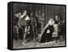 Mary Queen of Scots is Told of Her Imminent Execution-D. Raab-Framed Stretched Canvas