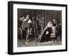 Mary Queen of Scots is Told of Her Imminent Execution-D. Raab-Framed Art Print