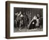 Mary Queen of Scots is Told of Her Imminent Execution-D. Raab-Framed Art Print