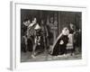 Mary Queen of Scots is Told of Her Imminent Execution-D. Raab-Framed Art Print