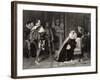 Mary Queen of Scots is Told of Her Imminent Execution-D. Raab-Framed Art Print