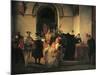 Mary Queen of Scots Protesting Her Innocence before Sheriffs as Her Death Sentence Is Read Out-Francesco Hayez-Mounted Giclee Print