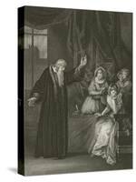 Mary Queen of Scots Reproved by Knox-Robert Smirke-Stretched Canvas