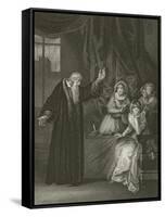 Mary Queen of Scots Reproved by Knox-Robert Smirke-Framed Stretched Canvas