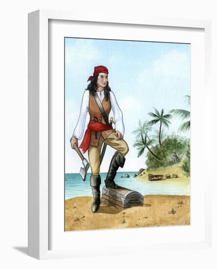 Mary Read, (1690-172), British Pirate's Mate-Karen Humpage-Framed Giclee Print