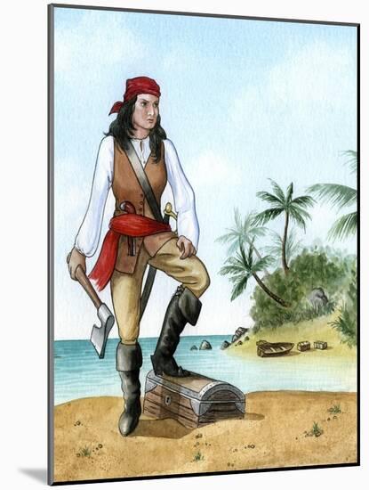 Mary Read, (1690-172), British Pirate's Mate-Karen Humpage-Mounted Giclee Print