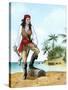 Mary Read, (1690-172), British Pirate's Mate-Karen Humpage-Stretched Canvas