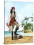 Mary Read, (1690-172), British Pirate's Mate-Karen Humpage-Stretched Canvas