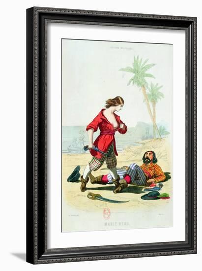 Mary Read from "Histoire Des Pirates" by P. Christian-Alexandre Debelle-Framed Giclee Print