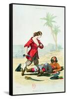 Mary Read from "Histoire Des Pirates" by P. Christian-Alexandre Debelle-Framed Stretched Canvas
