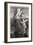 Mary Reads a Prayer Book While Jesus Watches-Vernon-Framed Art Print