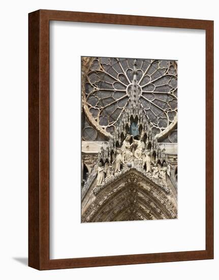 Mary's Coronation, Mary's Gate, Reims Cathedral, Reims, Marne, France-Godong-Framed Photographic Print