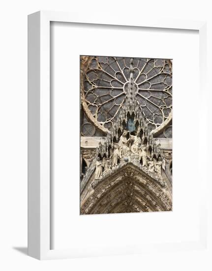 Mary's Coronation, Mary's Gate, Reims Cathedral, Reims, Marne, France-Godong-Framed Photographic Print