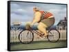 Mary’s New Bike-Lowell Herrero-Framed Stretched Canvas