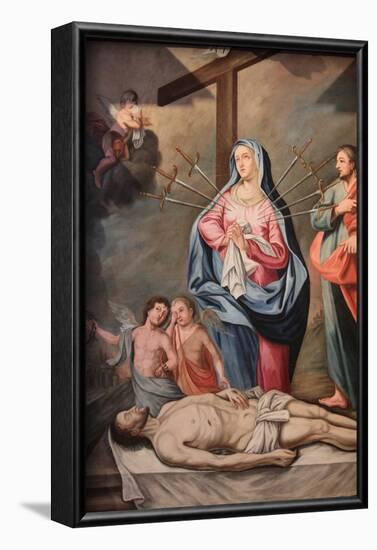 Mary's seven sorrows, Our Lady of Assumption church, Cordon, France-Godong-Framed Photographic Print