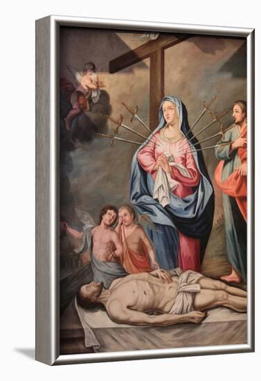 Mary's seven sorrows, Our Lady of Assumption church, Cordon, France-Godong-Framed Photographic Print