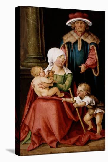 Mary Salome and Zebedee with their Sons James the Greater and John the Evangelist, C.1511-Hans Suess Kulmbach-Stretched Canvas