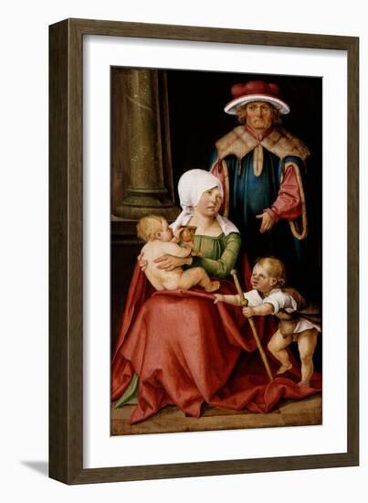 Mary Salome and Zebedee with their Sons James the Greater and John the Evangelist, C.1511-Hans Suess Kulmbach-Framed Giclee Print