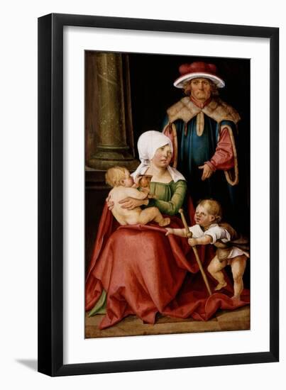 Mary Salome and Zebedee with their Sons James the Greater and John the Evangelist, C.1511-Hans Suess Kulmbach-Framed Giclee Print