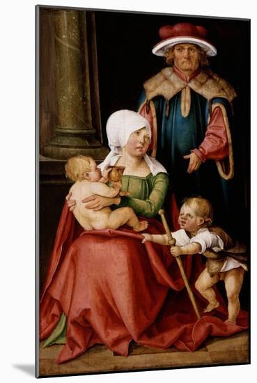 Mary Salome and Zebedee with their Sons James the Greater and John the Evangelist, C.1511-Hans Suess Kulmbach-Mounted Giclee Print