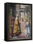 Mary Saying Farewell at the Temple-Bernardino Luini-Framed Stretched Canvas