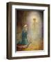 Mary sees the angel Gabriel - Bible-William Brassey Hole-Framed Giclee Print