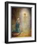 Mary sees the angel Gabriel - Bible-William Brassey Hole-Framed Giclee Print