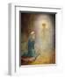 Mary sees the angel Gabriel - Bible-William Brassey Hole-Framed Giclee Print