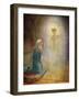 Mary sees the angel Gabriel - Bible-William Brassey Hole-Framed Giclee Print