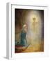 Mary sees the angel Gabriel - Bible-William Brassey Hole-Framed Giclee Print