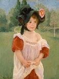 Portrait of a young girl in a hat pastel by Mary Stevenson Cassatt-Mary Stevenson Cassatt-Giclee Print