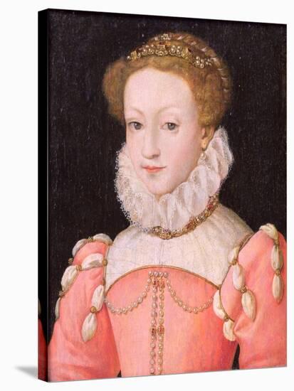 Mary Stuart (1542-87)-Francois Clouet-Stretched Canvas