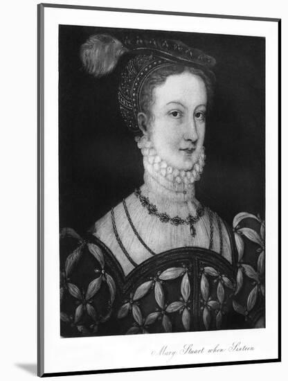 Mary Stuart at Sixteen-null-Mounted Giclee Print