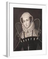 Mary Stuart Queen of Scotland with Crown Embellishment-null-Framed Giclee Print