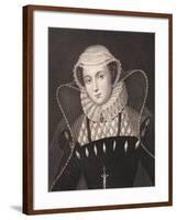 Mary Stuart Queen of Scotland with Crown Embellishment-null-Framed Giclee Print