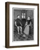 Mary Tudor Catholic Queen of England with Her Husband Philip II of Spain-Joseph Brown-Framed Art Print