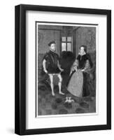 Mary Tudor Catholic Queen of England with Her Husband Philip II of Spain-Joseph Brown-Framed Art Print