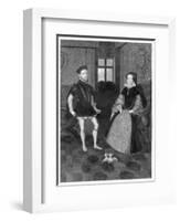 Mary Tudor Catholic Queen of England with Her Husband Philip II of Spain-Joseph Brown-Framed Art Print