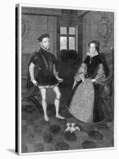 Mary Tudor Catholic Queen of England with Her Husband Philip II of Spain-Joseph Brown-Stretched Canvas