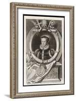 Mary Tudor Catholic Queen of England with the Motto Truth is the Daughter of Time-George Vertue-Framed Art Print