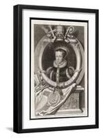 Mary Tudor Catholic Queen of England with the Motto Truth is the Daughter of Time-George Vertue-Framed Art Print