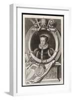 Mary Tudor Catholic Queen of England with the Motto Truth is the Daughter of Time-George Vertue-Framed Art Print