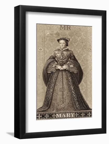 Mary Tudor Queen of England Daughter of Henry VIII and Catherine of Aragon-Thomas Brown-Framed Photographic Print