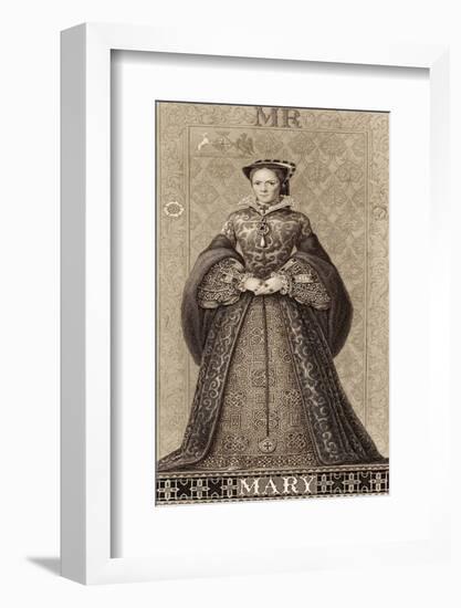 Mary Tudor Queen of England Daughter of Henry VIII and Catherine of Aragon-Thomas Brown-Framed Photographic Print
