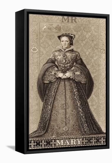 Mary Tudor Queen of England Daughter of Henry VIII and Catherine of Aragon-Thomas Brown-Framed Stretched Canvas