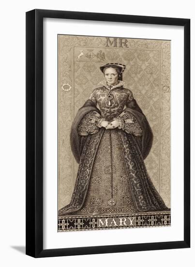 Mary Tudor Queen of England Daughter of Henry VIII and Catherine of Aragon-Thomas Brown-Framed Photographic Print